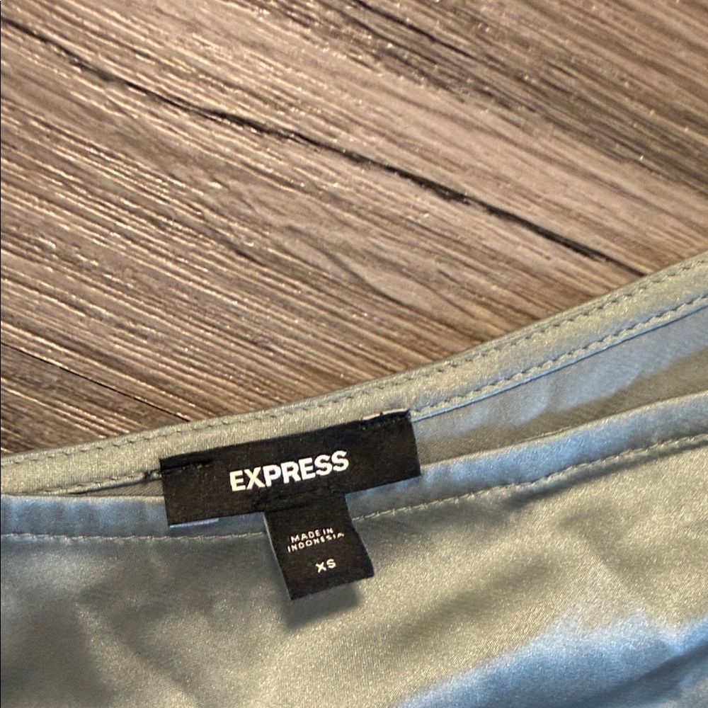 Express Sky Blue One-Shoulder Top - Picture 2 of 2